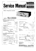 Technics - SU-3500 - Service manual